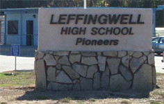 leffingwell continuation High School sign and link to larger image.